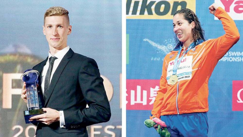 الأرقام تتهاوى بمونديال السباحة في أبوظبي